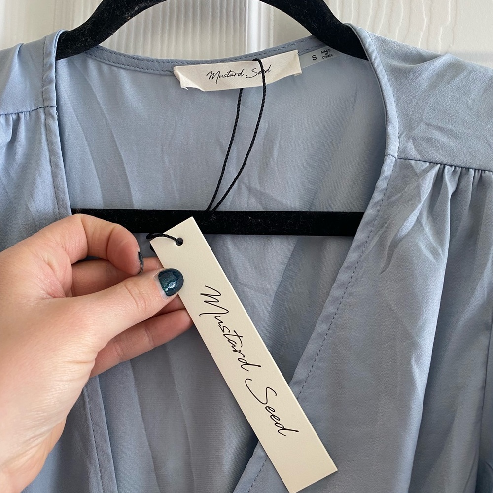 blue midi wrap dress VICI - Picture 3 of 3